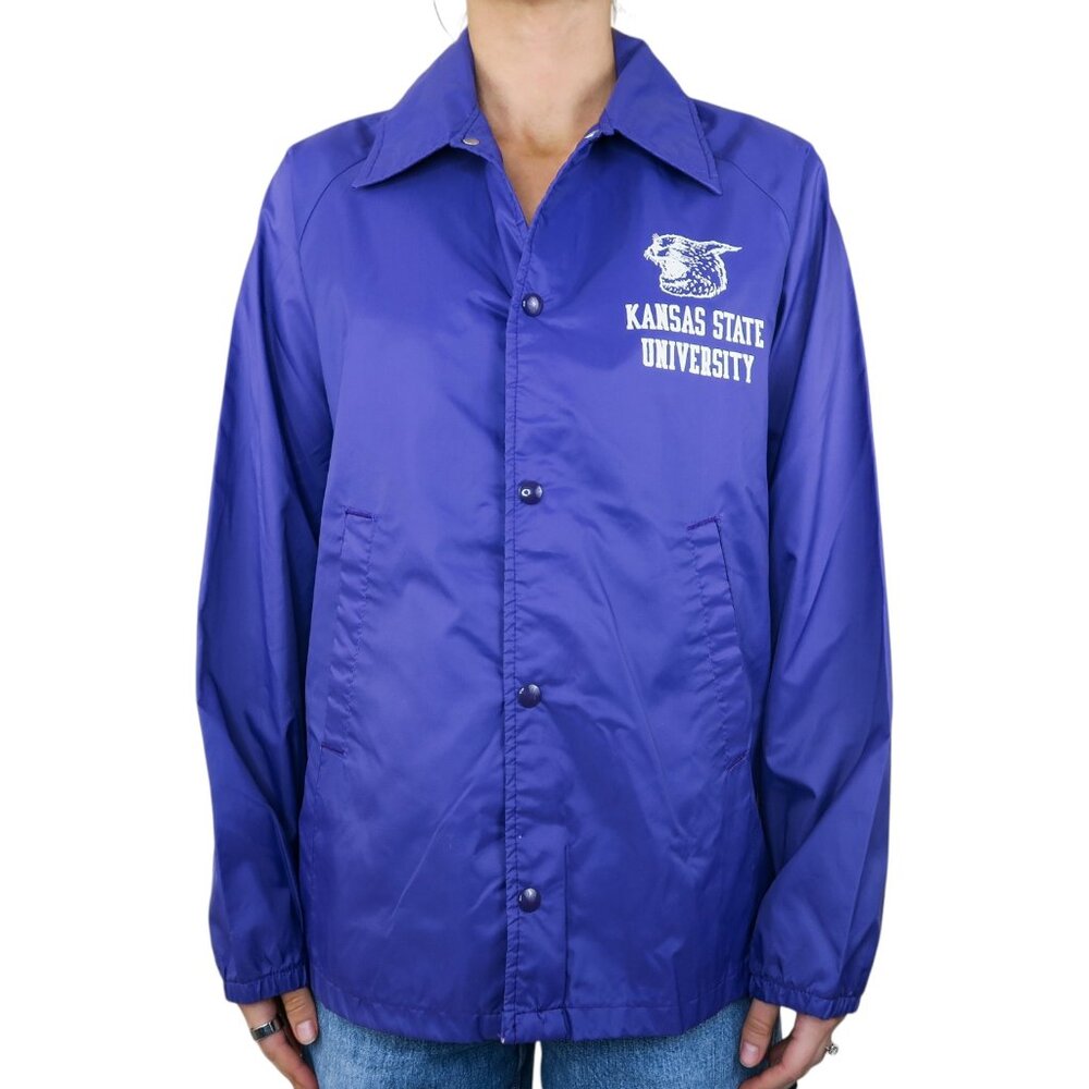 Vintage 80s David Peyser Kansas State Wildcats Windbreaker